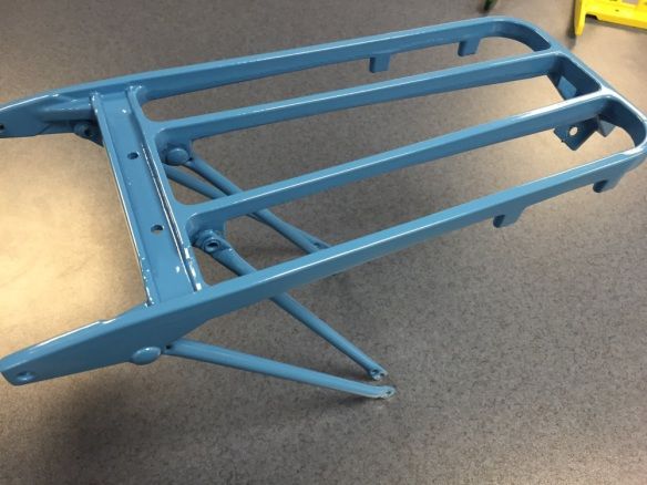 XXS Brompton Gepäckträger hellblau XXS Brompton Gepäckträger hellblau
