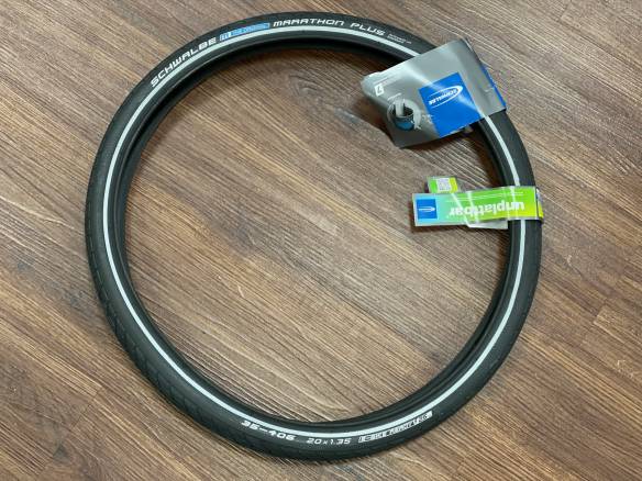 Schwalbe Reifen 20 Zoll Marathon Plus Pannenschutz für alle Tern & Dahon Falträder Schwalbe Reifen 20 Zoll Marathon Plus Pannenschutz für alle Tern & Dahon Falträder