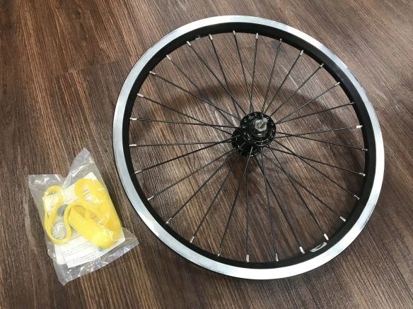 Brompton Laufrad Vorne Standard Schwarz inkl. Felgenband