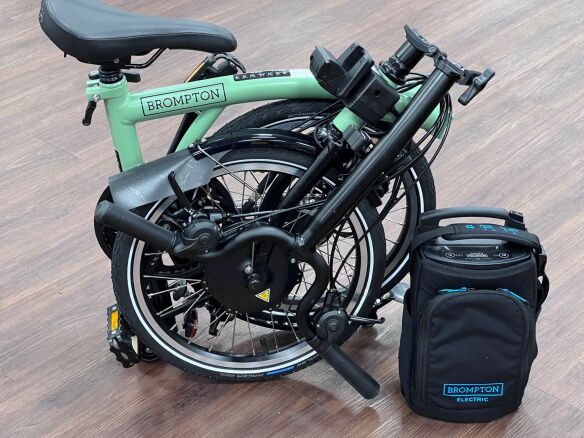 Brompton Electric C Line Explore (12Gang) Matcha Green Hoher Lenker