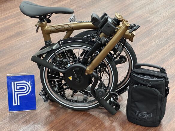 Brompton Electric P Line Explore (12-Gang) Bronze Sky Hoher Lenker