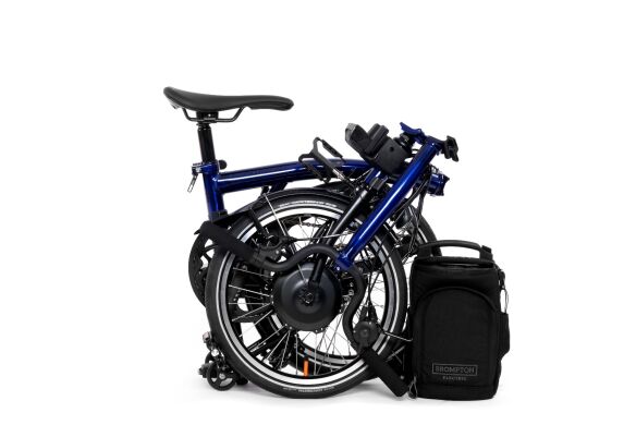 Brompton Electric P Line Explore (12-Gang) Bolt Blue Hoher Lenker