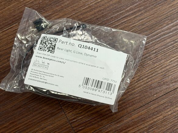 Brompton G Line Nabendynamo Rücklicht