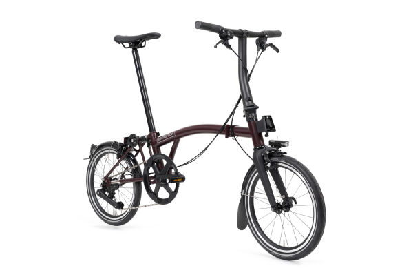 Brompton New P Line 12-Gang Red Plum Weinrot S-Lenker