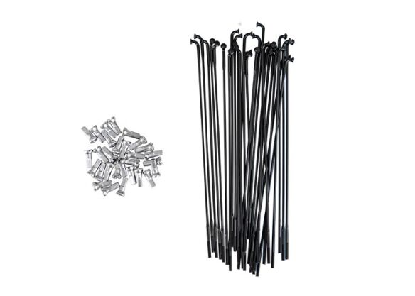 Brompton Speichen/Nippel Set 14G Dub Butt 151 BLK