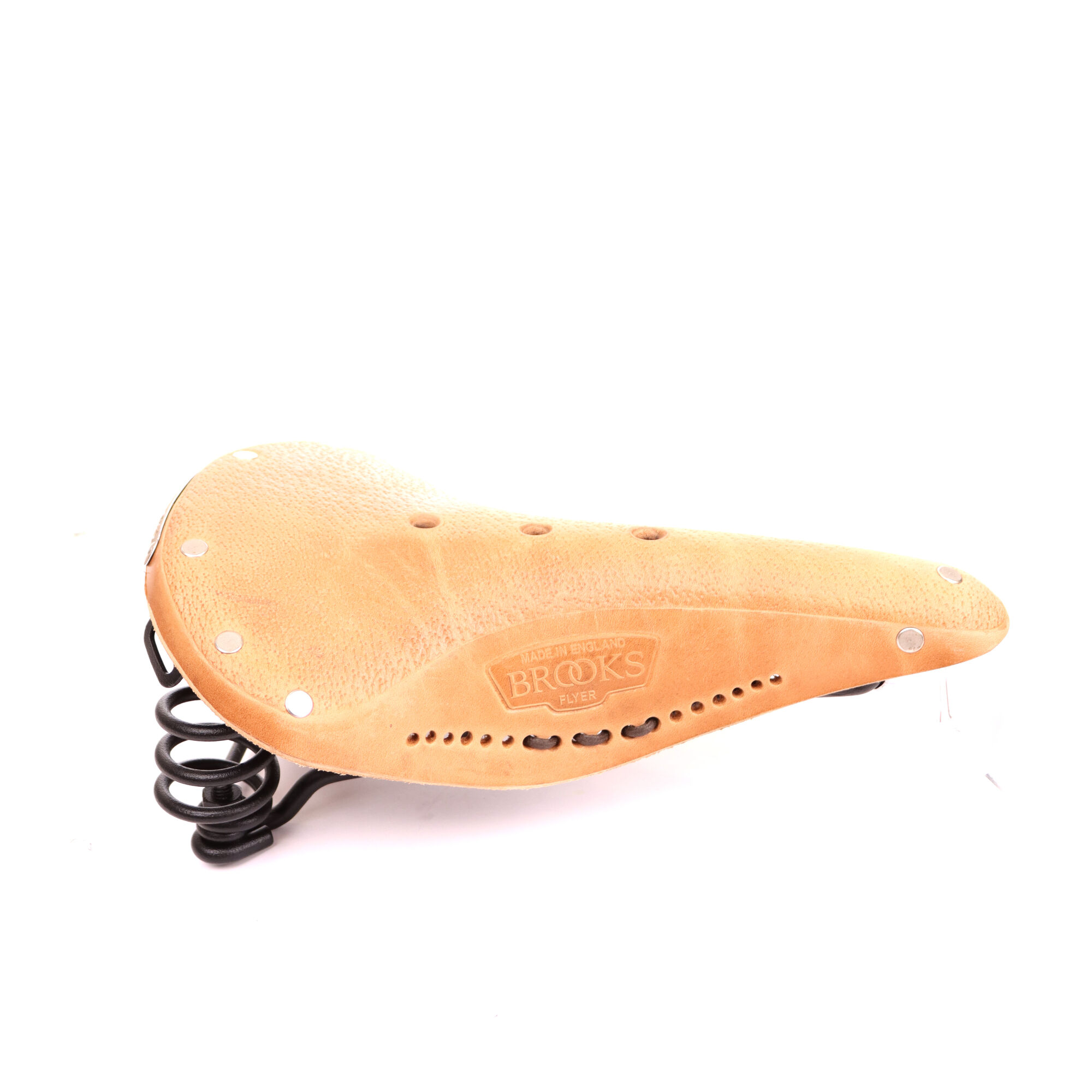 Brooks Flyer Leder Sattel mit Federung Softened Dark Tan Brooks Flyer Leder Sattel mit Federung Softened Dark Tan