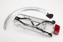 Brompton 2/3/6 Gang Gepäckträger Alu Silber kpl. mit Schutzblech (Upgrade für 