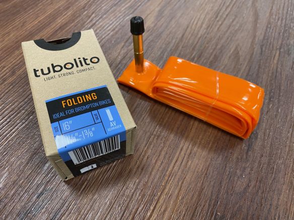 Tubolito Schlauch AV4 Ultralight für Brompton Falträder(Serie bei P Line) Tubolito Schlauch AV4 Ultralight für Brompton Falträder(Serie bei P Line)