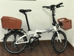 KLICKfix Rad Kiste Gepäckträger Birkenholz passend für Tern/Dahon Falträder