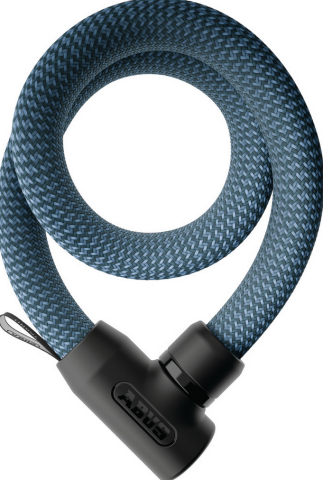 Abus Yarnit 4004K Seilschloß mit Kette 110 cm Denim Blau