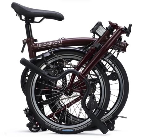 Brompton C Line 4-Gang Red Plum Mittlerer Lenker