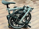 Brompton P Line Storm Grey Tiefer Lenker mit Rack