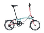 Brompton C Line 2 Farbig Turkish Green/Flamingo Pink