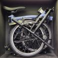 Brompton C Line Explore Cloud Blue/Schwarz Tiefer Lenker